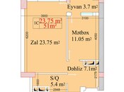 Satılır 1 otaqlı yeni tikili 51 m², Binəqədi q., photo 5 from 6