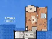 Satılır 2 otaqlı yeni tikili 70.5 m², 8 Noyabr m., photo 3 from 8