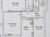 Продаётся 3-комн. новостройка 100 м², м. Кара Караев, photo 4 from 8