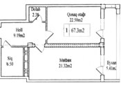 Продается 2-комн. новостройка 70 м², м. Нариман Нариманов, photo 4 from 8